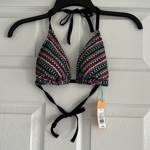 Kona Sol Patterned Bikini Top